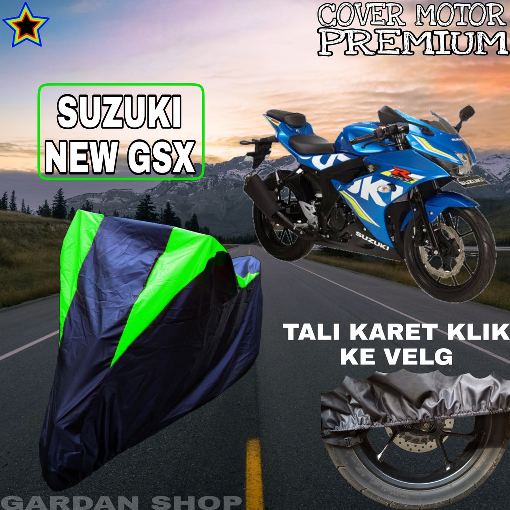 Sarung Motor SUZUKI NEW GSX Hitam HIJAU Body Cover Penutup Pelindung Motor Suzuki New Gsx PREMIUM