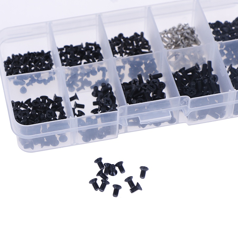 {LUCKID}500pcs laptop computer screws set universal screw m2 m2.3 m3