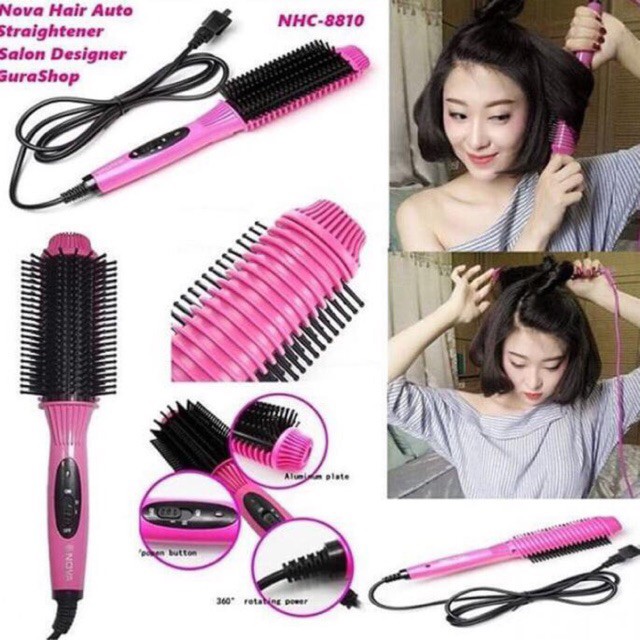 Catok Sisir Nova NHC-8810 / Catokan Sisir Rambut Blow Curly Murah / Catokan Pengering dan Pelurus