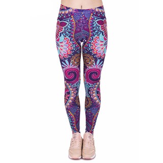  Celana  Legging  Panjang Wanita Motif Print Digital 3D untuk  