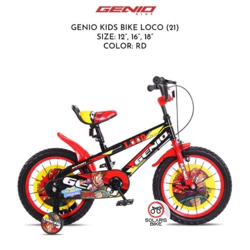 Sepeda Anak BMX Genio Loco Ukuran 12 16 18