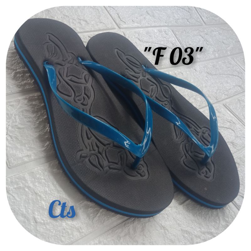 CTS Sandal Jepit Wanita Model Etnik Motip Bunga F03