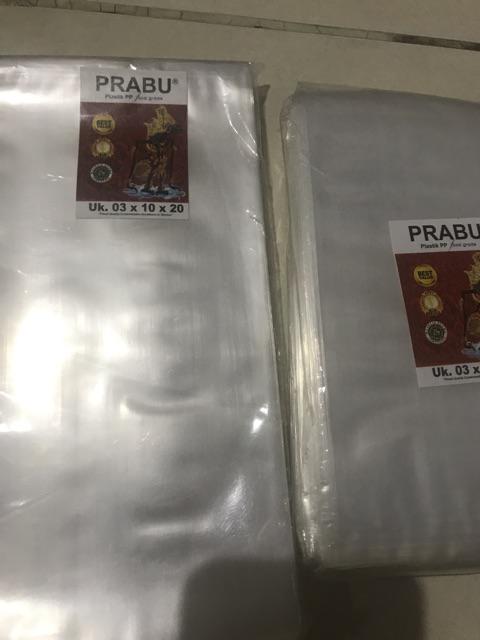 [ Pp Prabu 8 X 15 ] Kantong Plastik Kemasan Makanan Pp Bening 8 X 15