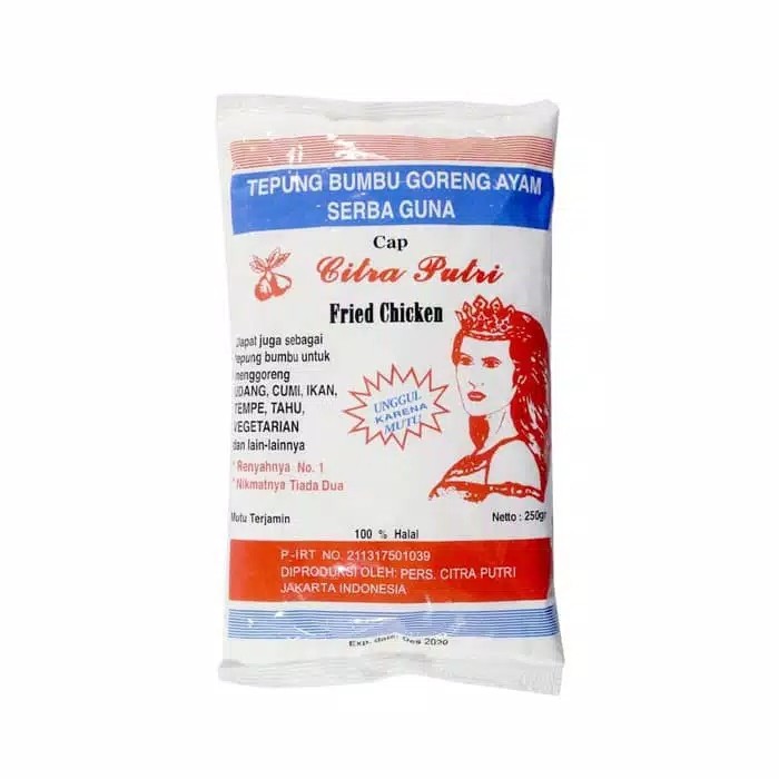 

Citra Putri Tepung Bumbu Ayam Serbaguna / tepung bumbu serbaguna 250 gram