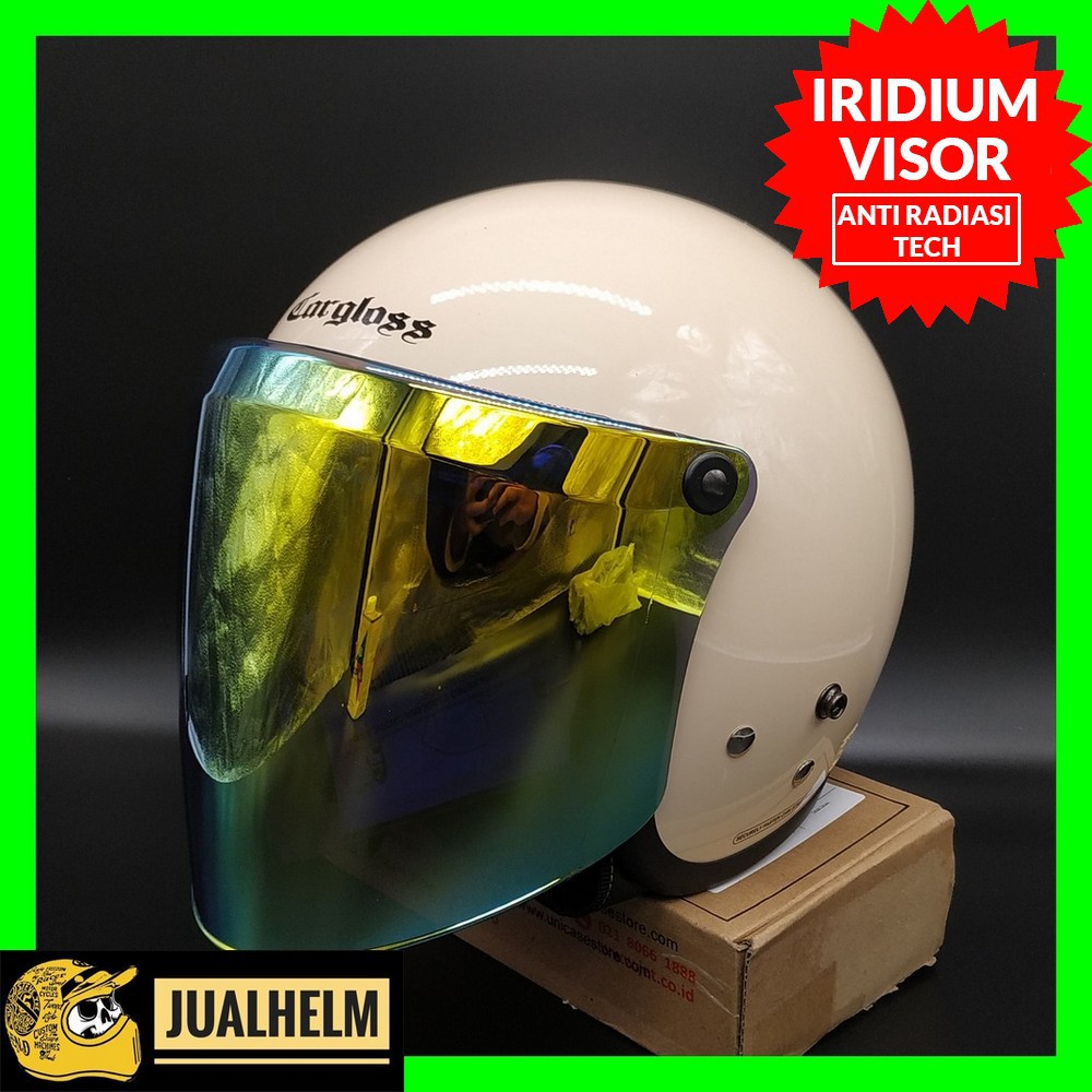 Helm Cargloss Retro Avorio Naiade - Kaca Snail Iridium