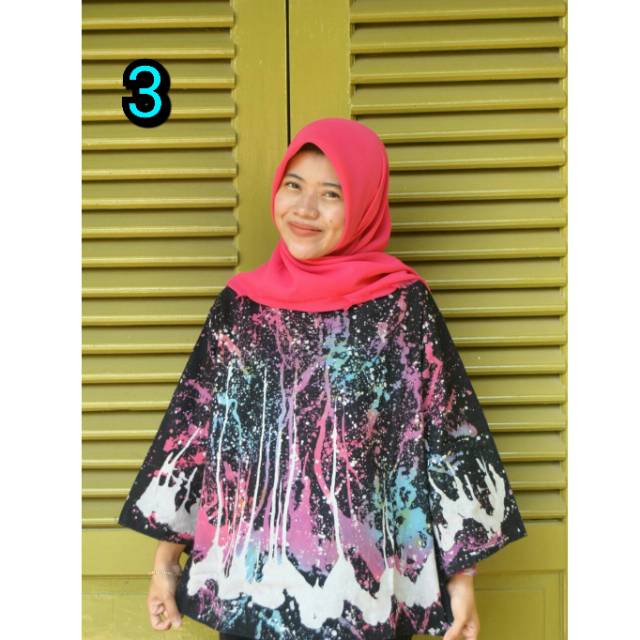 Blouse Batik - Atasan Merak Ready Seragam M-L-XL-XXL