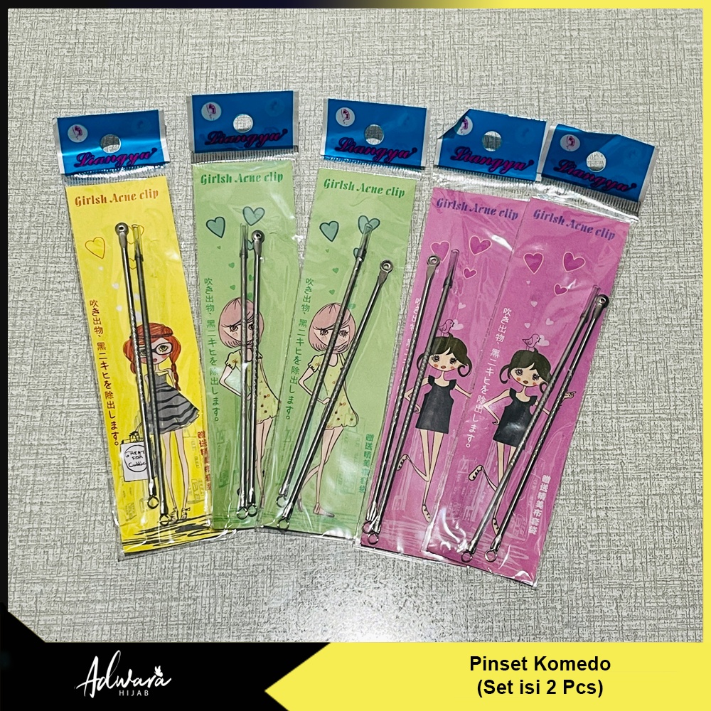 Pinset Komedo / Alat Pencetan Jerawat Isi 2 Stainless Anti Karat