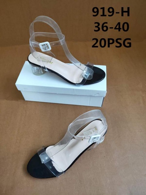 Transparan Jelly Heels Import 919-P (Dapat Dus)