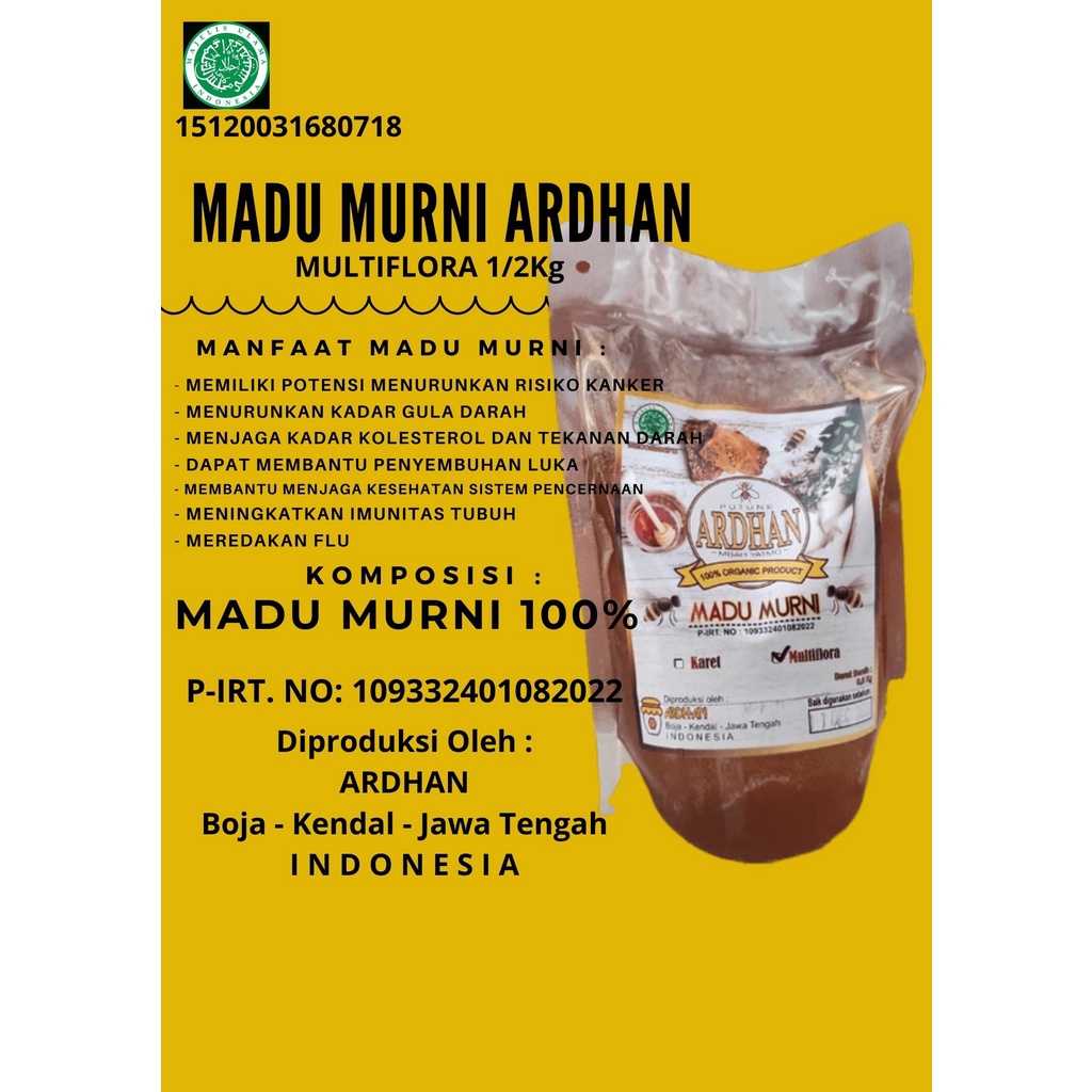 

Madu Murni Ardhan Multiflora0,5kg