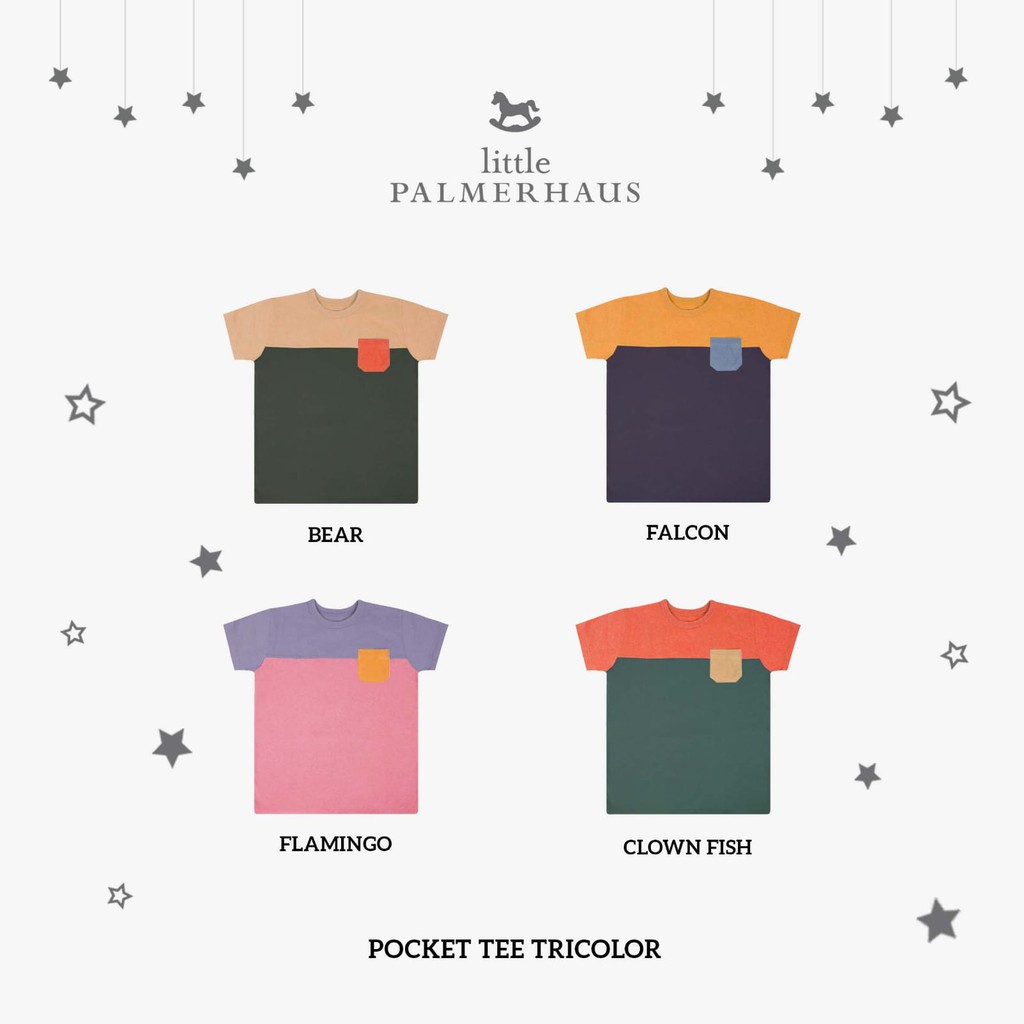 Little Palmerhaus Pocket Tee Tricolor 1-6 Tahun (Kaos Anak)