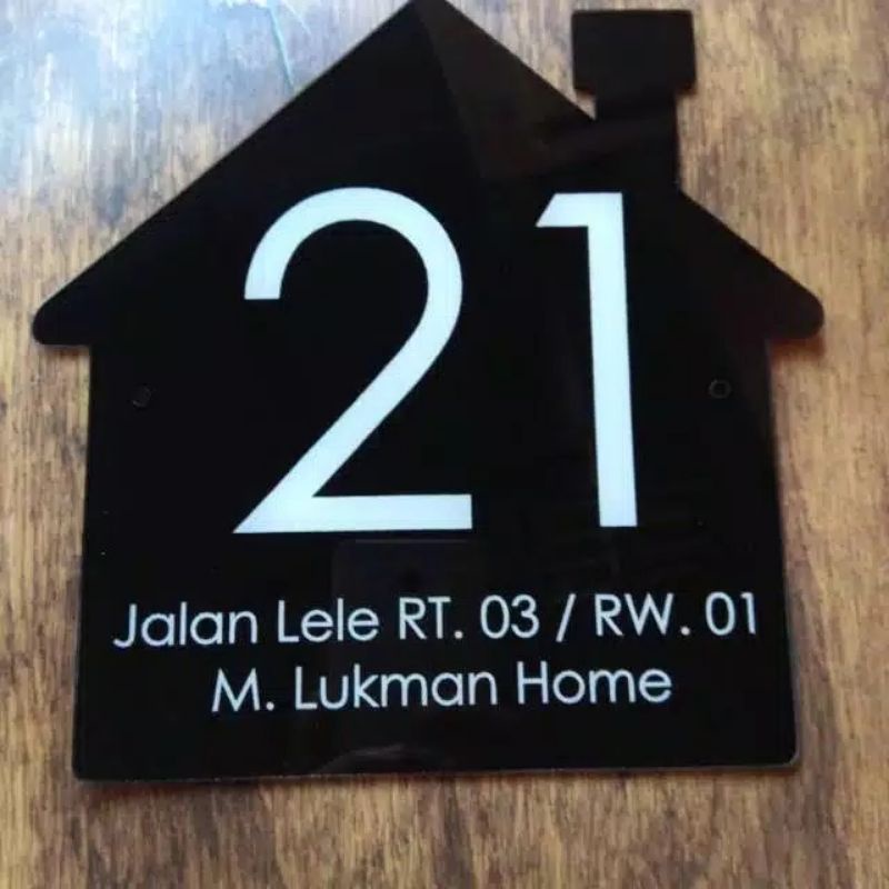 TERPOPULER NOMOR PERUMAMAHAN NOMOR RUMAH ACRYLIC / AKRILIK PAPAN AKRILIK  20cm x 20cm LASER CUTTING