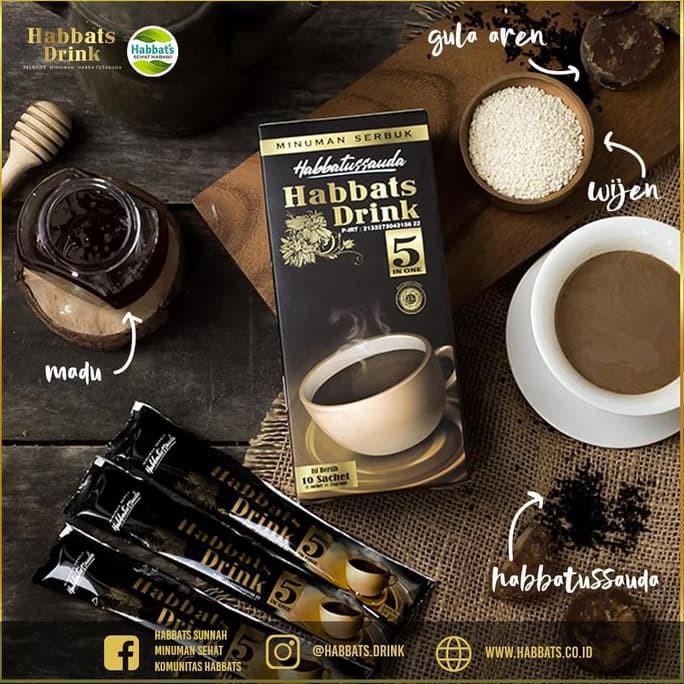 

Habbats Drink 5 in 1 | Minuman Serbuk Habbatussauda plus Gula Aren dan Madu