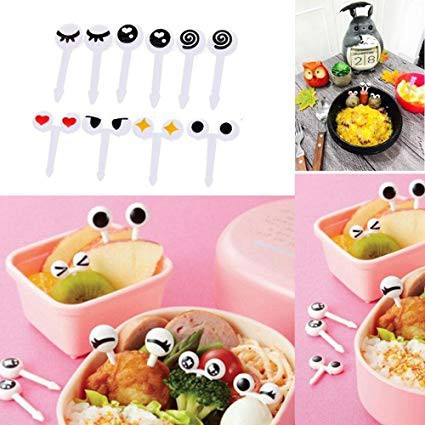 Set Isi 10 Garpu Buah Mata Emoticon Food Picks Garpu Set Buah  Garpu Mini Garpu Buah Mini Lucu