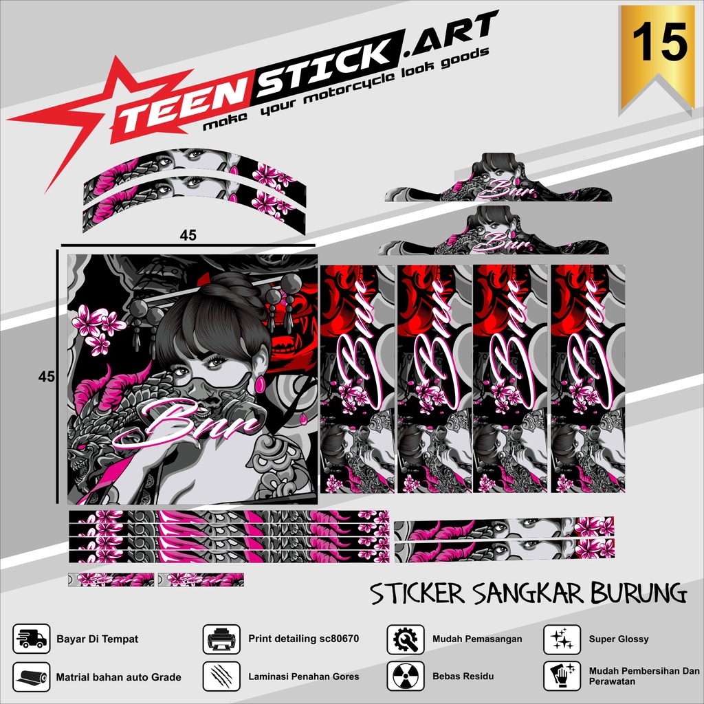 Stiker Decal SANGKAR KOTAK KICAU MANIA Sangkar EBOD JAYA Sangkar ORIQ JAYA Sangkar Kicau MANIA KACER