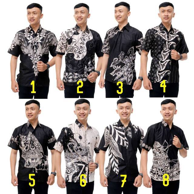 SIZE M L XL XXL XXXL BSWART Batik HRB026 Kenongo Hem Pendek Padi Pekalongan M L XL Batik Pria