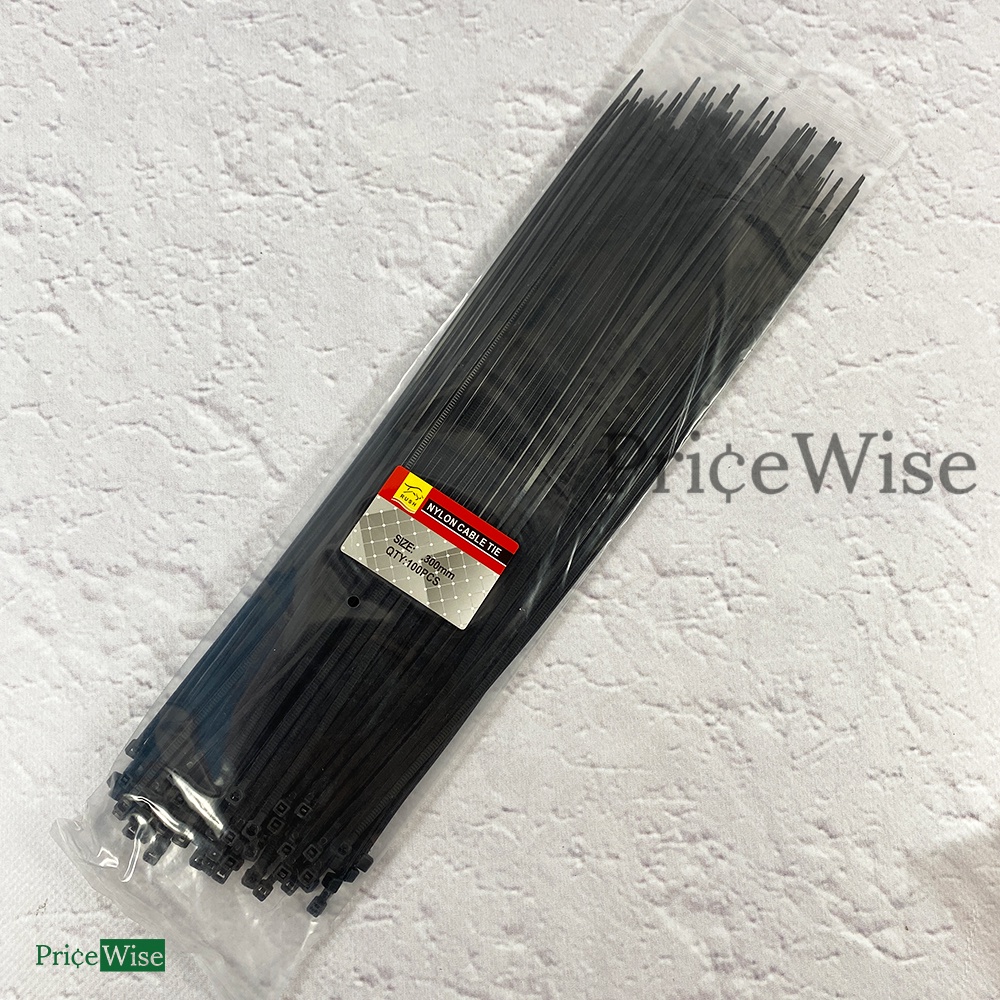 

Kabel Ties Hitam 300 mm 100 pcs / Cable Tie / Kabel Tie / Kabel Tis