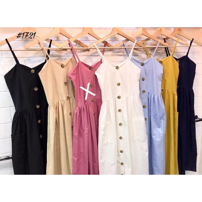 HANNA ISWARA CB 1721 Camisole Buttoned Dress   6 WARNA HANNA ISWARA