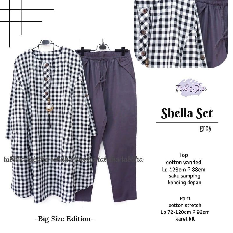 SHELLA SETELAN TUNIK SQUARE TERBARU 2022