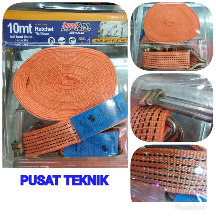 RATCHET TIE DOWN 2" X 10 M - TALI IKAT BARANG - TALI PENGIKAT BARANG