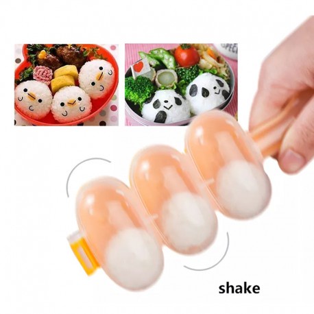 Cetakan Bola Nasi Centong Anak Rice Ball Shaker Makanan Bento Sushi DIY Alat Pembuat Cetak Onigiri