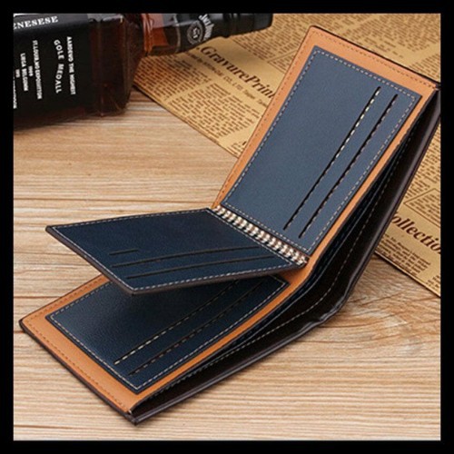 Fuerdanni Dompet Pria Fashion Import Elegan Dompet Kartu Dompet Lipat 6 Slot Kartu