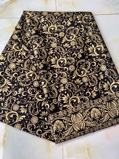 KAIN BATIK  Gold Prada Motif Keris  Hitam Emas Shopee  