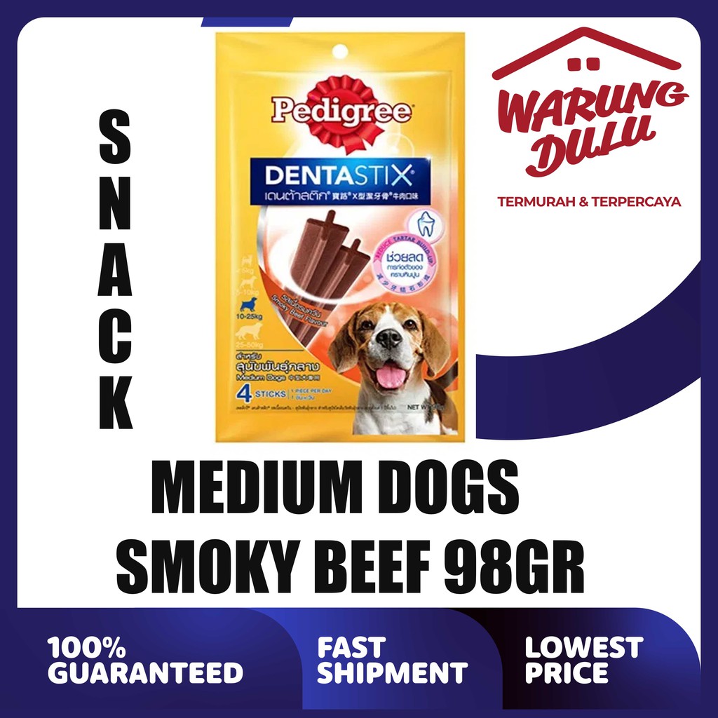 DENTASTIX MEDIUM SMOKY BEEF 98GR 10-25KG ORIGINAL FLAVOR