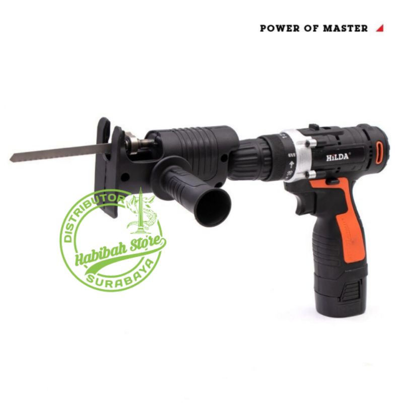 Konektor modifikasi bor tangan listrik jadi mesin gergaji