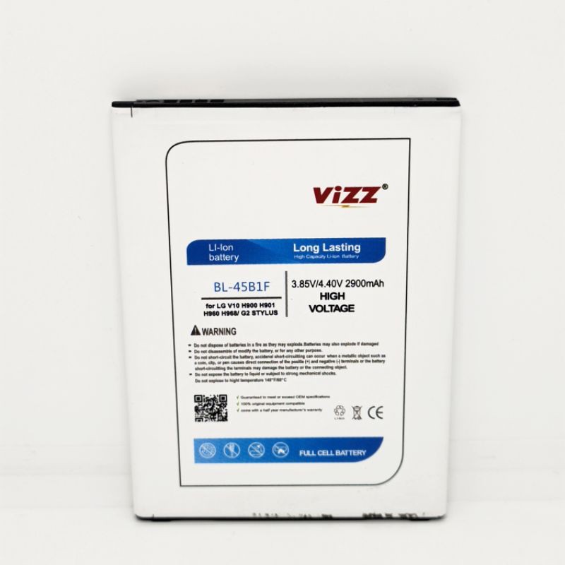 Baterai Batre Vizz LG V10 / BL45B1F / H900 / H901 / H960 / G2 Stylus Original Vizz