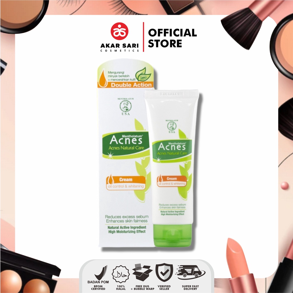 ACNES NATURAL CARE OIL CONTROL & WHITENING CREAM - Pelembab Wajah 40 gr