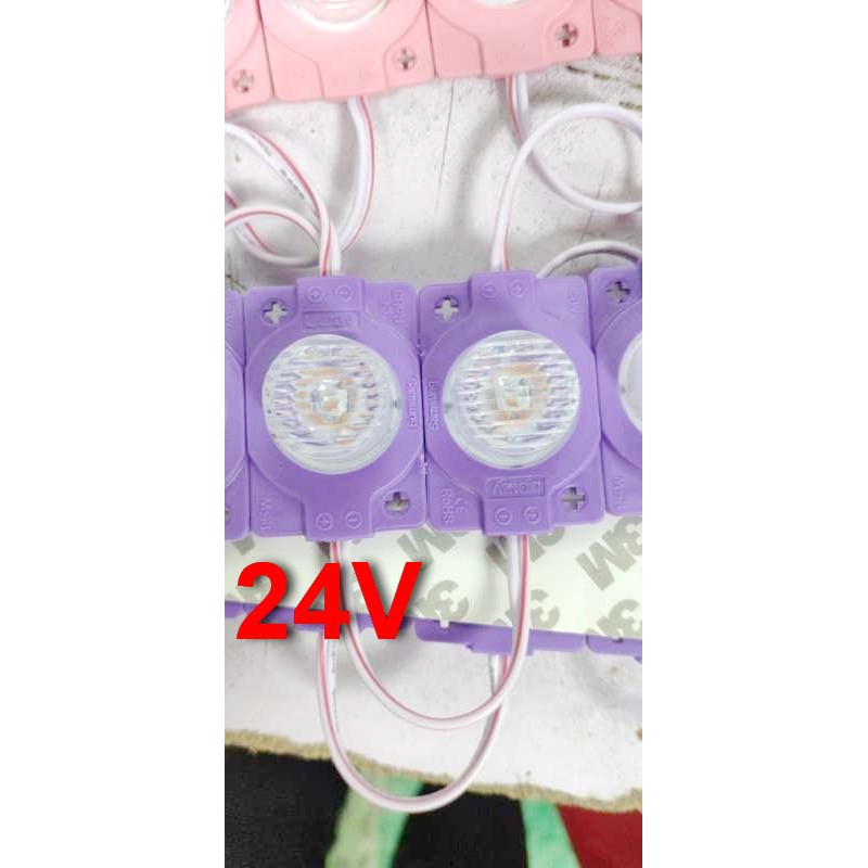 100Pcs Modul 1.5W 1 LED 1 Mata 24V - Ungu