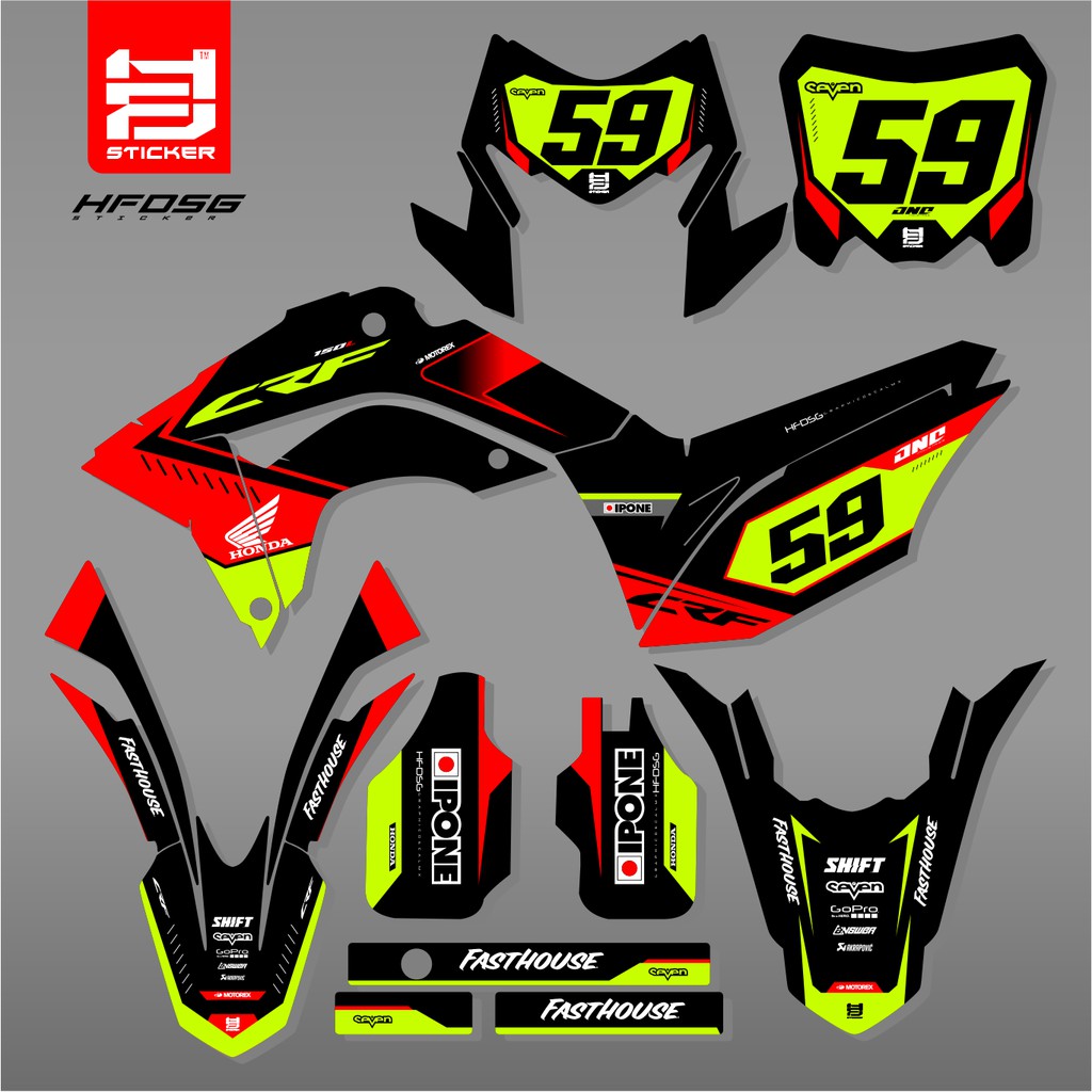 decal crf 150 L custom full body  / decal supermoto / decal honda crf 150 l / decal custom