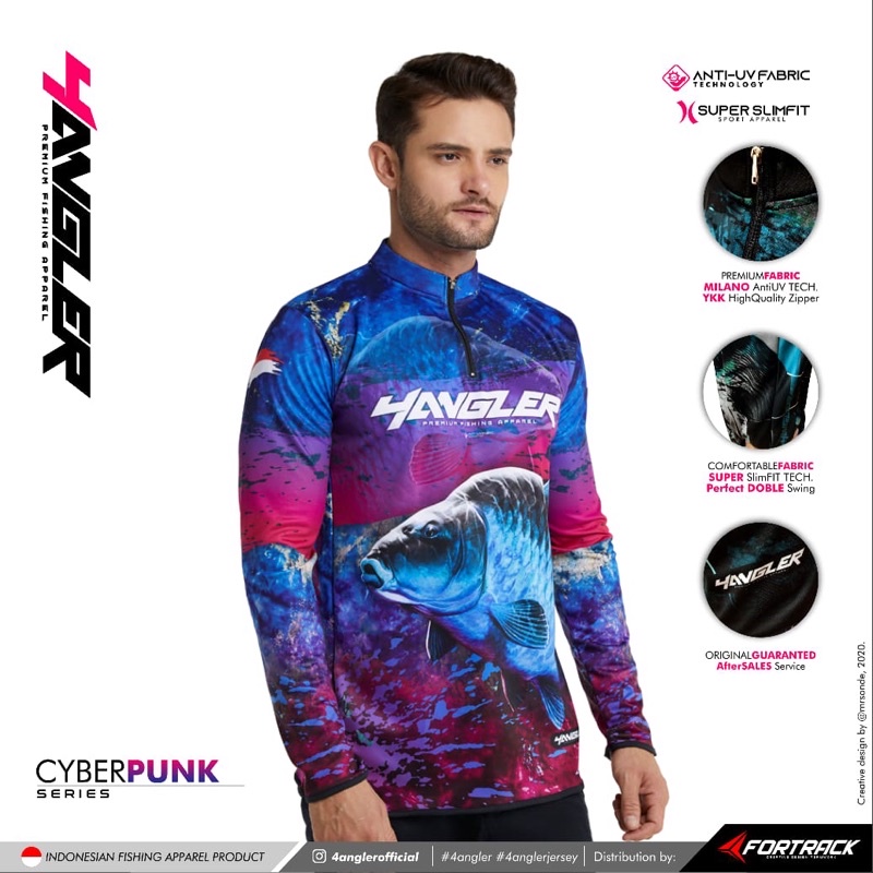 Jersey Mancing CUSTOM 4ANGLER CYBER PUNK