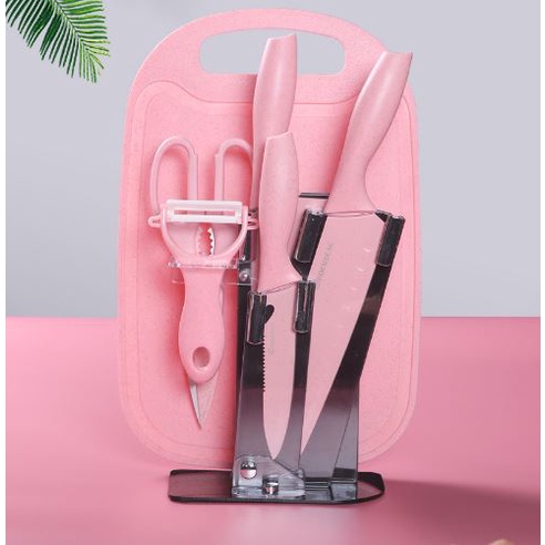 Pisau Dapur Set Kitchen Knife Set Gift 7 in 1 POENSCAE Alat Pemotong Makanan Peralatan Dapur Termurah Berkualitas