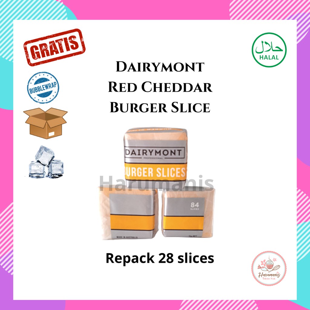 

Dairymont Cheese Slice Burger Red Cheddar per 28 slices