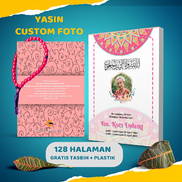 GRATIS TASBIH (128 HAL) CETAK YASIN / Yasin FOTO / YASIN CUSTOM / CETAK YASSIN DAN TAHLIL Terjemah
