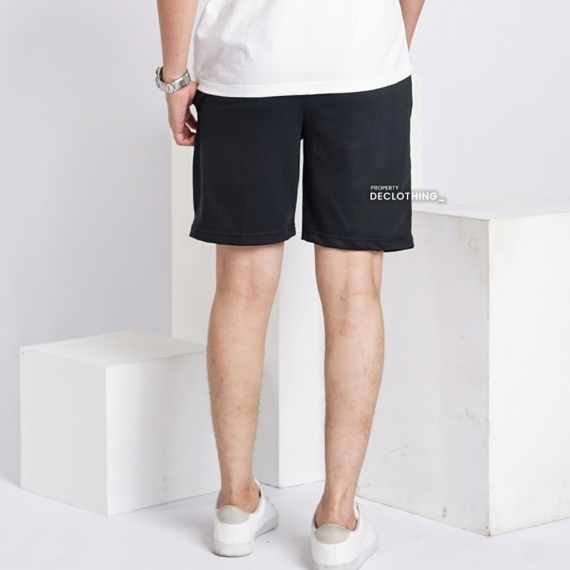 Celana Pendek Kolor Sweatpants Katun Polos Short Pants Pria Wanita Dewasa Premium Distro M L XL