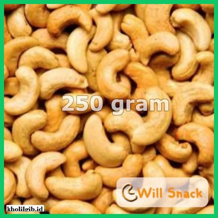 

Makanan-Kering- Kacang Mede/Mete Oven Original Tawar (Plain Roasted Cashew) 250 Gram -Aneka.