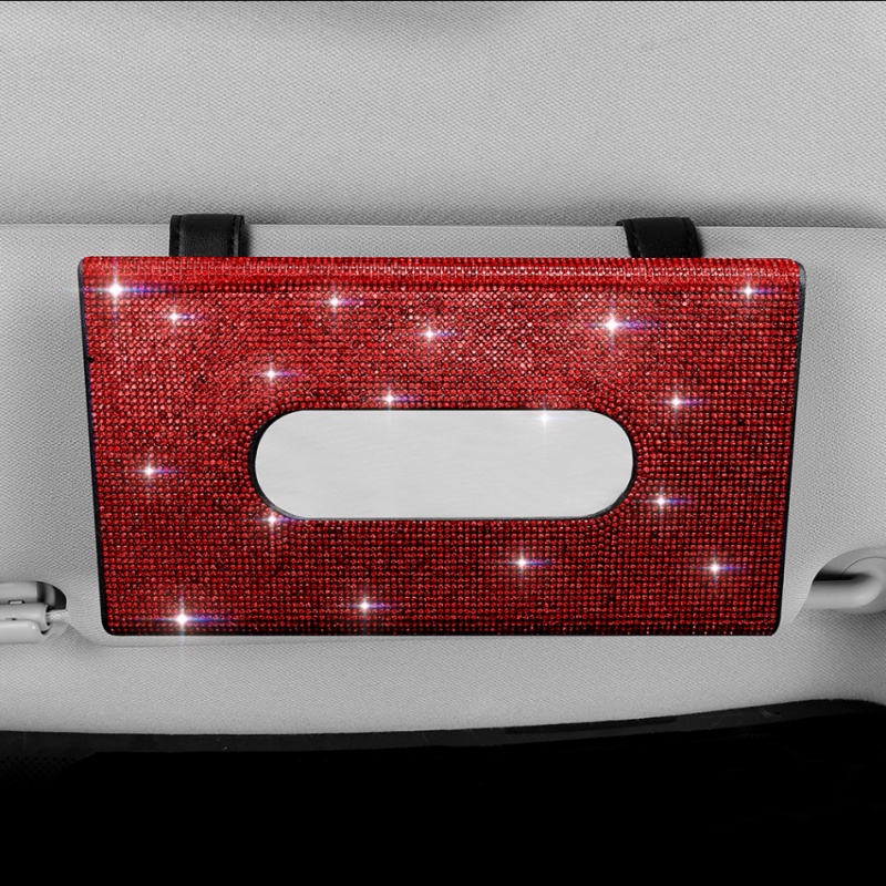 Tempat Kotak Tissue Tisu DAD FULL BLING Jepit Gantung Sunvisor Pintu Mobil