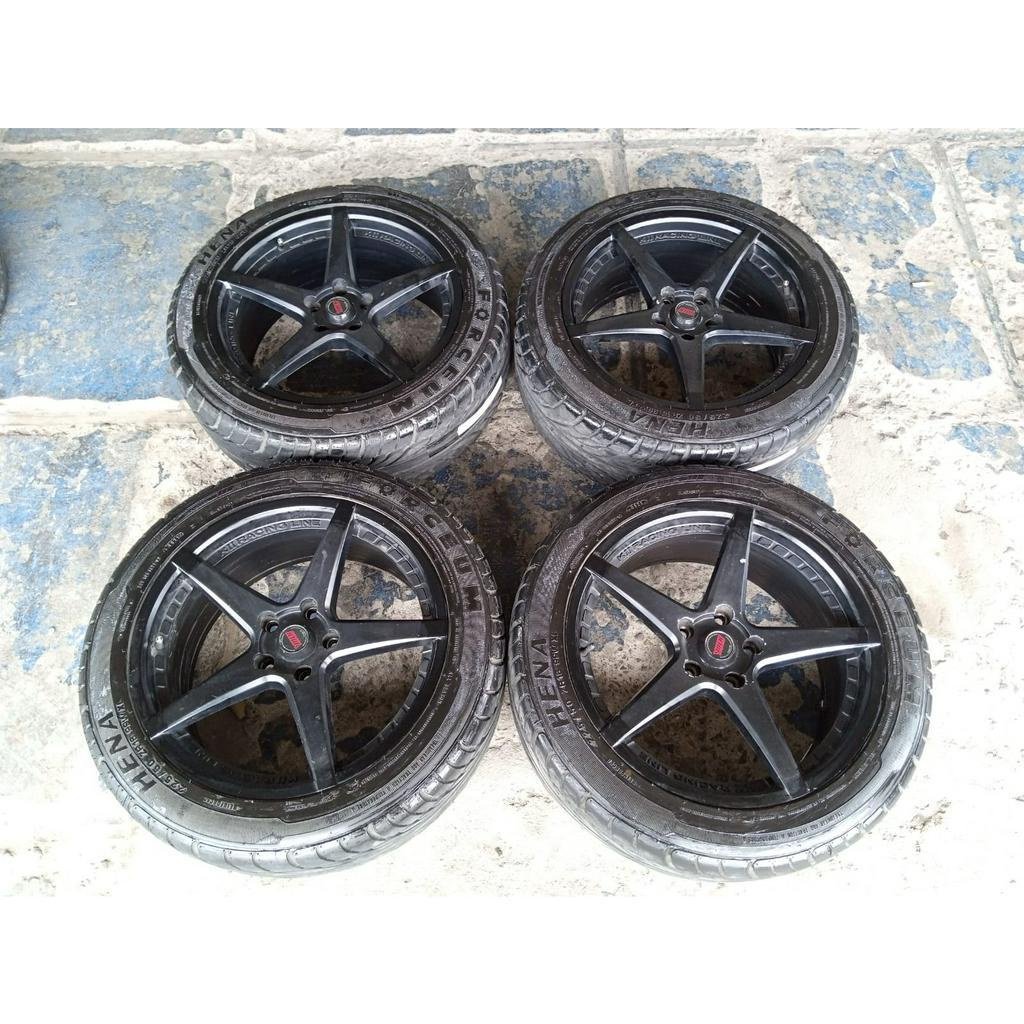 Velg Mobil Bekas Civic Fd Ring 18 Rays R18 Lebar 8,5 Lobang Baut 5 Ban 225 50 R18 Forceum Hena