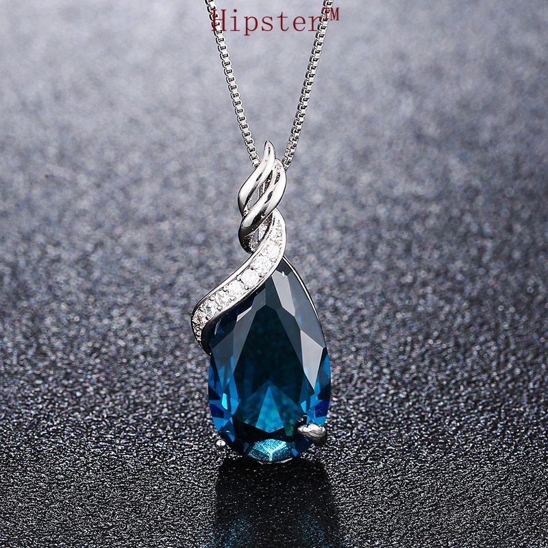 Hot Sale Classic Fashion Temperament Natural Sapphire Pendant Necklace