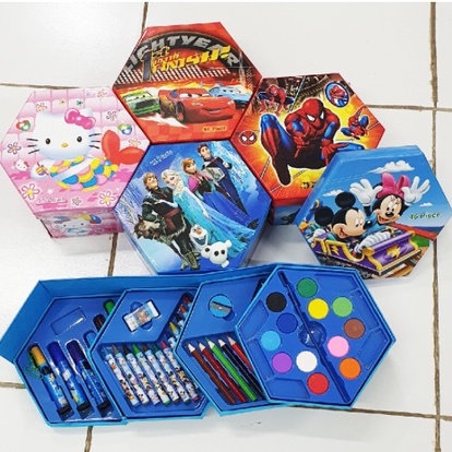 Crayon set 46 in 1 / Crayon Warna / Art / Pensil Warna / Cat