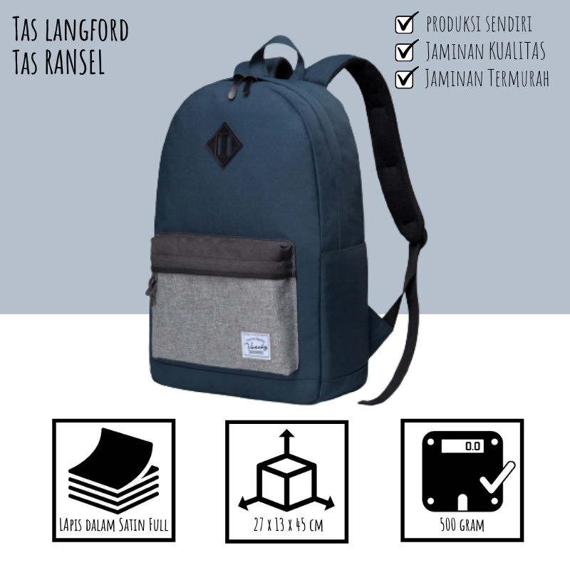 COD Tas Ransel Backpack Punggung Sekolah Multifungsi Stylish Kekinian Murah Pria Wanita Cewek Cowok