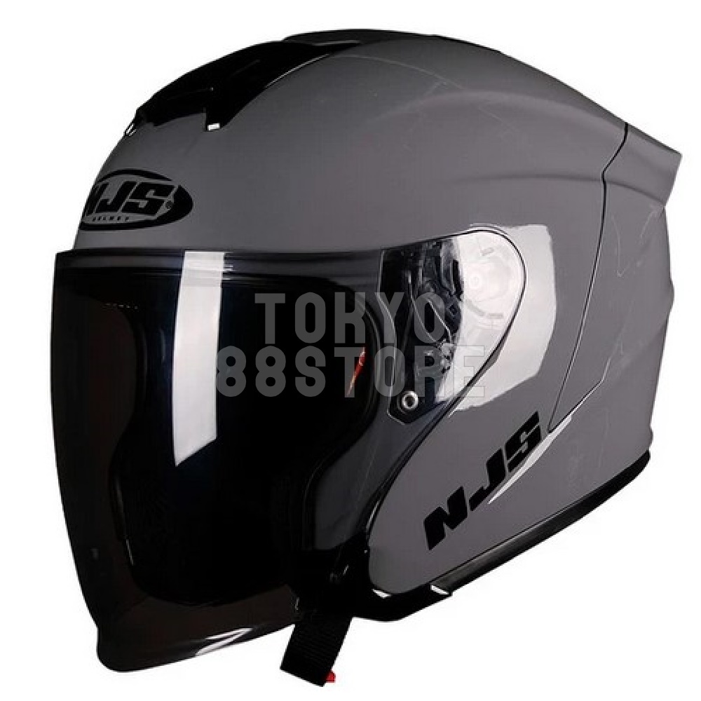NJS Kairoz Solid | Helm Half Face NJS Kairoz Solid-Stone Grey Glossy