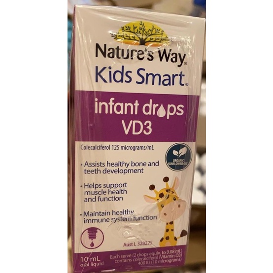 Nature's Nature Natures Way Kid Kids Smart Drops Drop Vitamin Vit D3 D