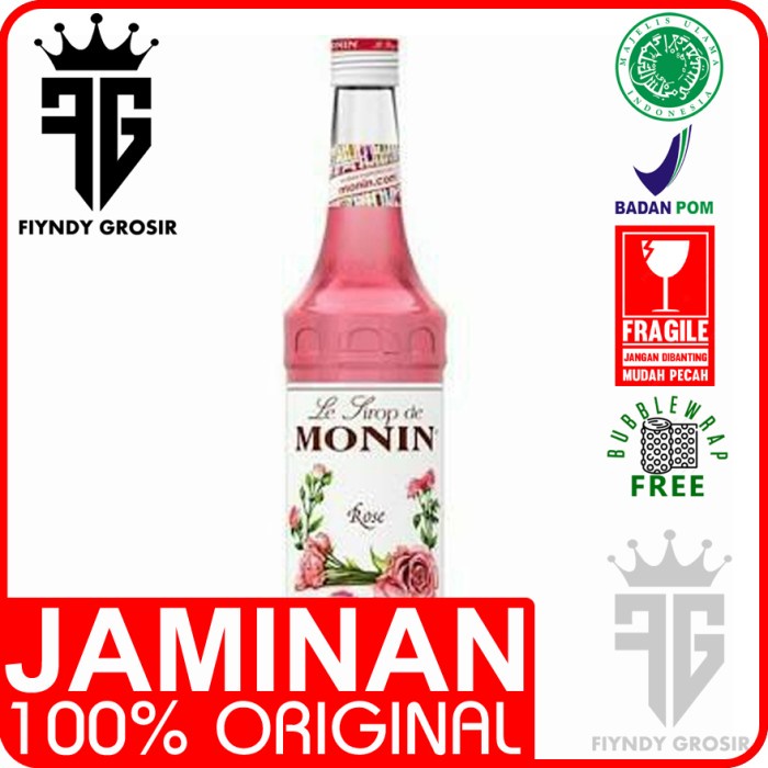 

ROSE SYRUP 700ml merk MONIN /Sirup/Cafe/ Monin/Kedai/Kopi