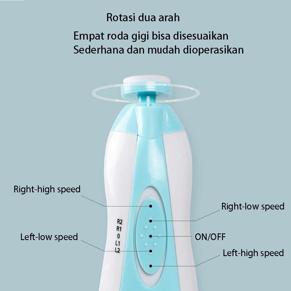 Gunting Kuku Bayi Multifungsi / Nail Trimmer Bayi Elektrik