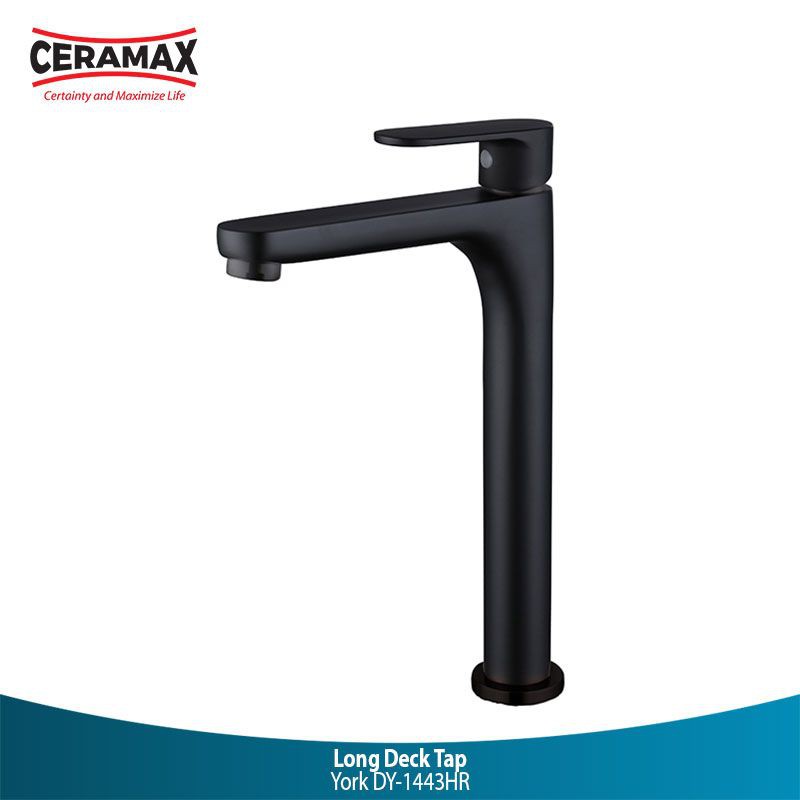 keran wastafel loong tap ceramax york DY-1443HR hitam / kran wastafel ceramax hitam mate