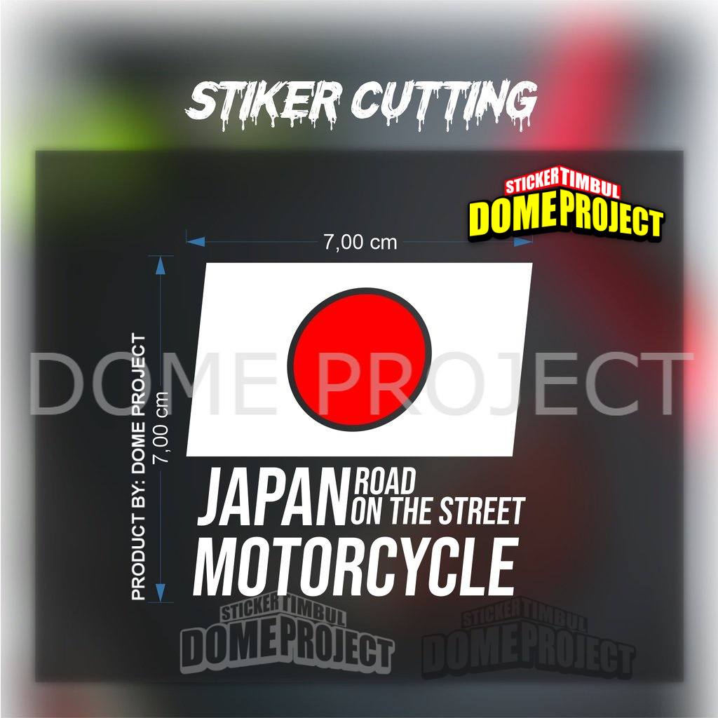 STIKER CUTTING JAPAN ON ROAD STICKER CUTTING JEPANG AKSESORIS MOTOR HELM MOBIL