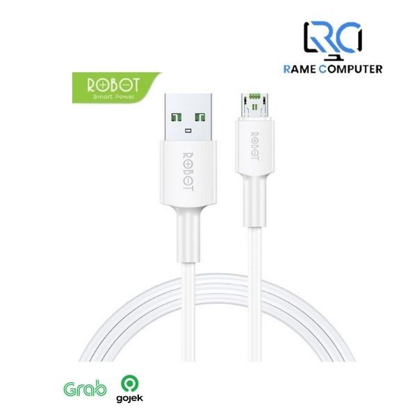 Kabel Data ROBOT RVM100 Micro USB Data Cable 1M VOOC Flash Charge Support